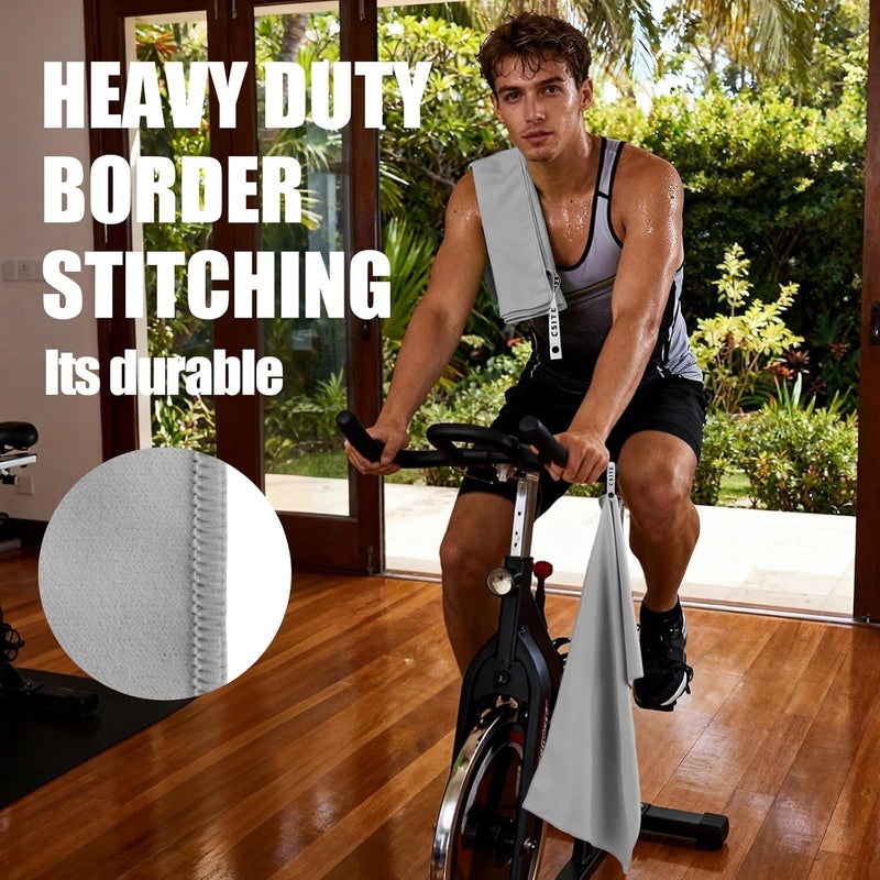 CASITE Microfiber Gym Towels 5 Pack - Quick Dry & Highly Absorbent, Stays Fresh, Soft & Compact Sweat Towel for Workout, Yoga, Running, Tennis, Camping, Men & Women - Image 5